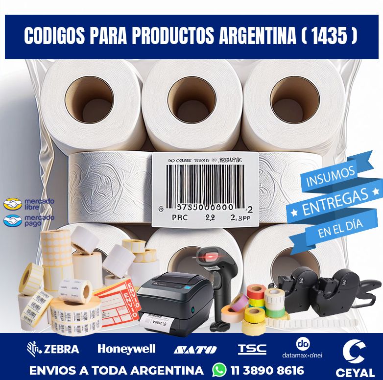 CODIGOS PARA PRODUCTOS ARGENTINA ( 1435 )