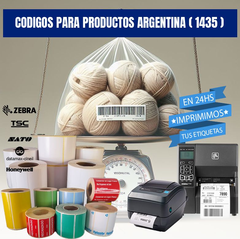 CODIGOS PARA PRODUCTOS ARGENTINA ( 1435 )