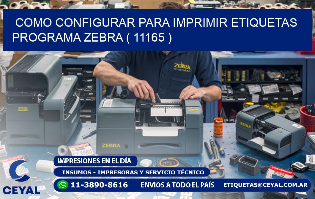 COMO CONFIGURAR PARA IMPRIMIR ETIQUETAS PROGRAMA ZEBRA ( 11165 )
