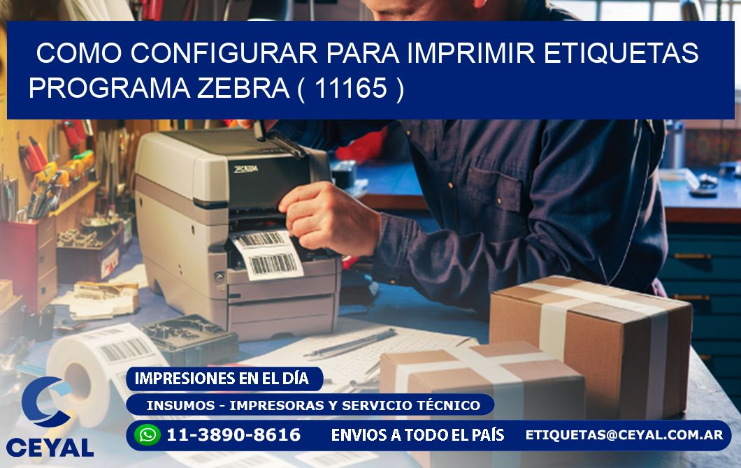 COMO CONFIGURAR PARA IMPRIMIR ETIQUETAS PROGRAMA ZEBRA ( 11165 )