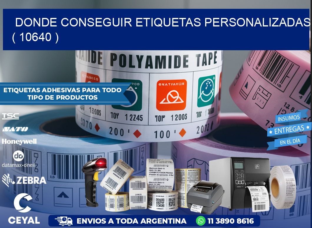 DONDE CONSEGUIR ETIQUETAS PERSONALIZADAS ( 10640 )