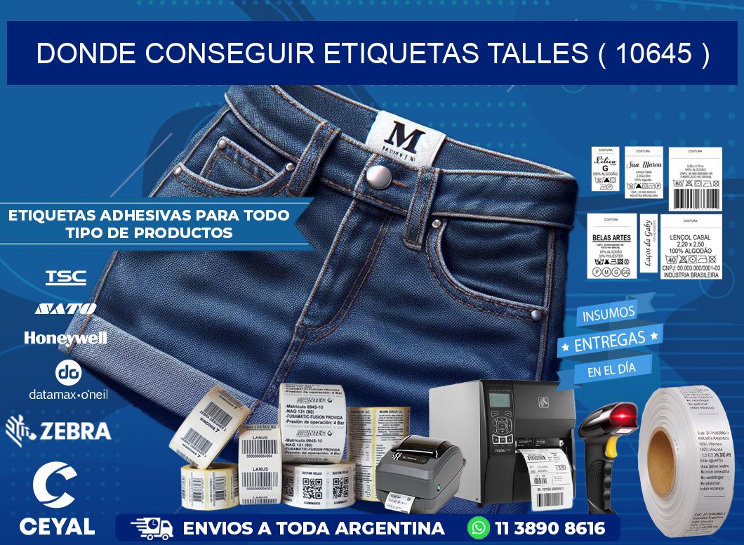 DONDE CONSEGUIR ETIQUETAS TALLES ( 10645 )