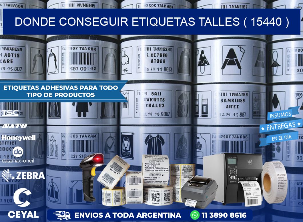 DONDE CONSEGUIR ETIQUETAS TALLES ( 15440 )
