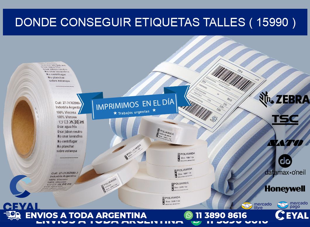 DONDE CONSEGUIR ETIQUETAS TALLES ( 15990 )