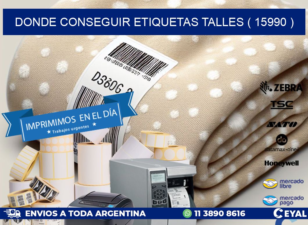 DONDE CONSEGUIR ETIQUETAS TALLES ( 15990 )