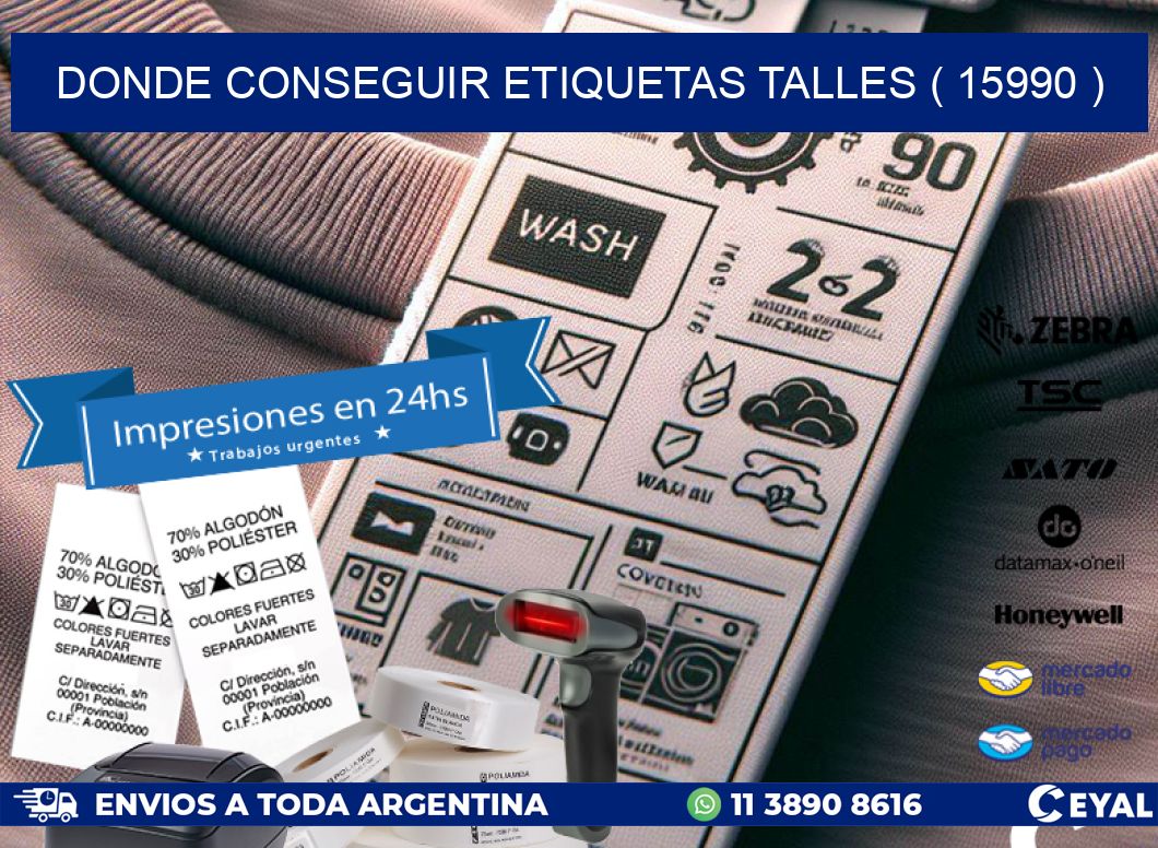 DONDE CONSEGUIR ETIQUETAS TALLES ( 15990 )