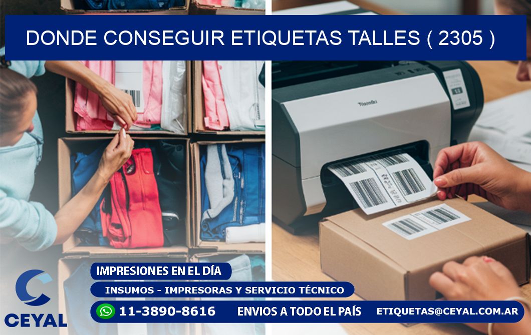 DONDE CONSEGUIR ETIQUETAS TALLES ( 2305 )
