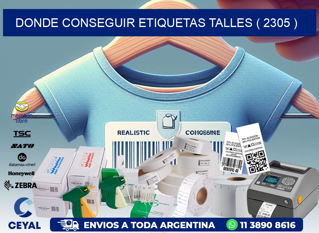 DONDE CONSEGUIR ETIQUETAS TALLES ( 2305 )