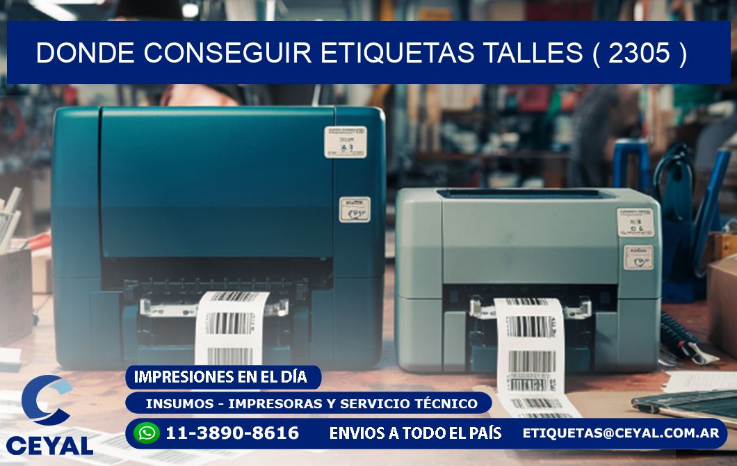 DONDE CONSEGUIR ETIQUETAS TALLES ( 2305 )