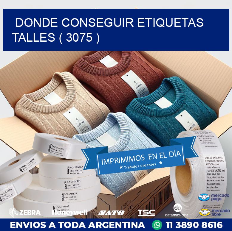 DONDE CONSEGUIR ETIQUETAS TALLES ( 3075 )