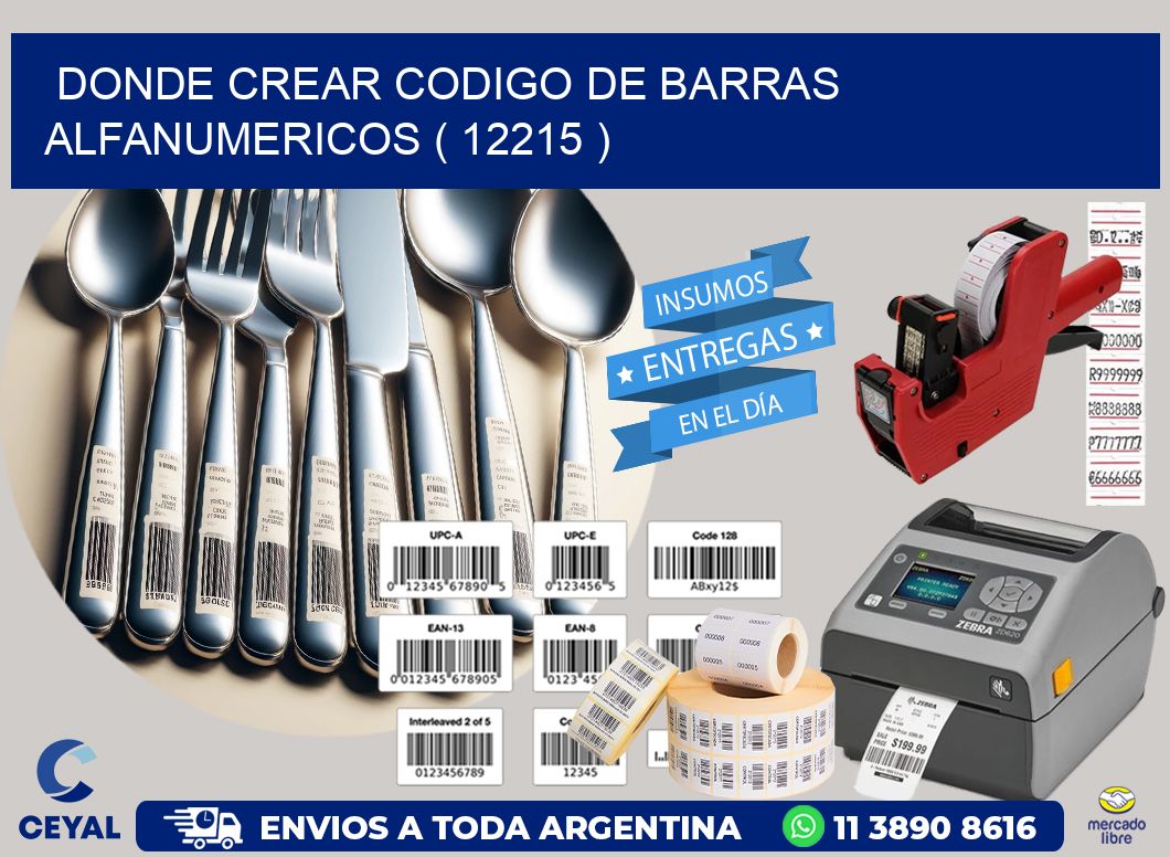 DONDE CREAR CODIGO DE BARRAS ALFANUMERICOS ( 12215 )