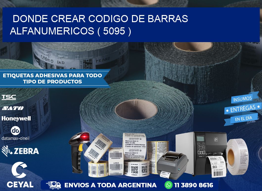 DONDE CREAR CODIGO DE BARRAS ALFANUMERICOS ( 5095 )