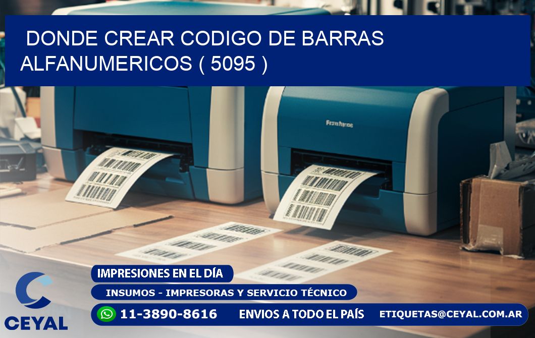 DONDE CREAR CODIGO DE BARRAS ALFANUMERICOS ( 5095 )