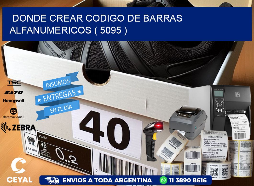 DONDE CREAR CODIGO DE BARRAS ALFANUMERICOS ( 5095 )