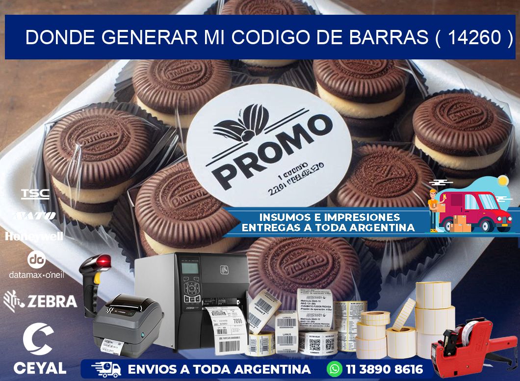 DONDE GENERAR MI CODIGO DE BARRAS ( 14260 )