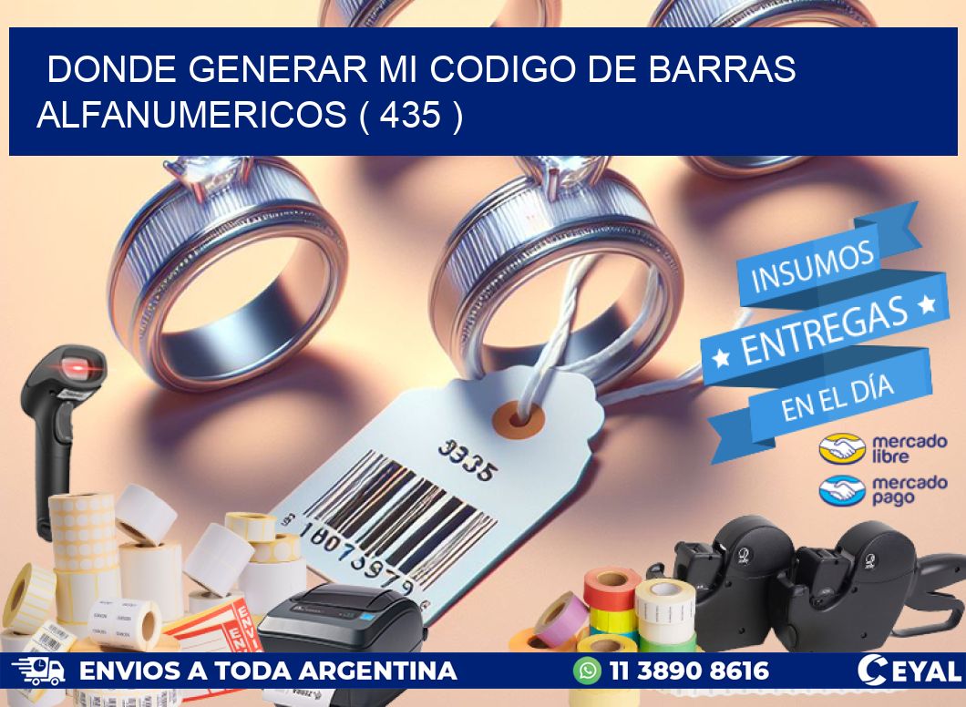 DONDE GENERAR MI CODIGO DE BARRAS ALFANUMERICOS ( 435 )