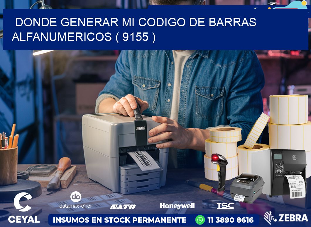 DONDE GENERAR MI CODIGO DE BARRAS ALFANUMERICOS ( 9155 )