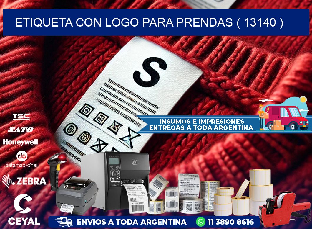 ETIQUETA CON LOGO PARA PRENDAS ( 13140 )