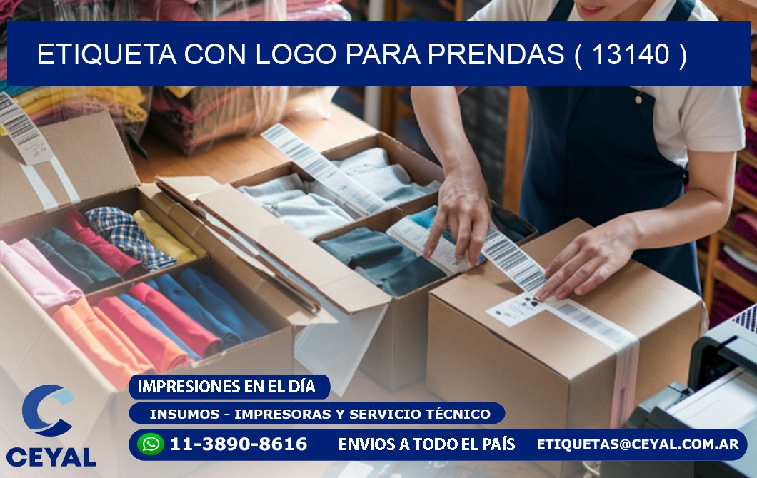ETIQUETA CON LOGO PARA PRENDAS ( 13140 )