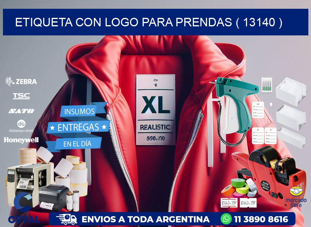 ETIQUETA CON LOGO PARA PRENDAS ( 13140 )
