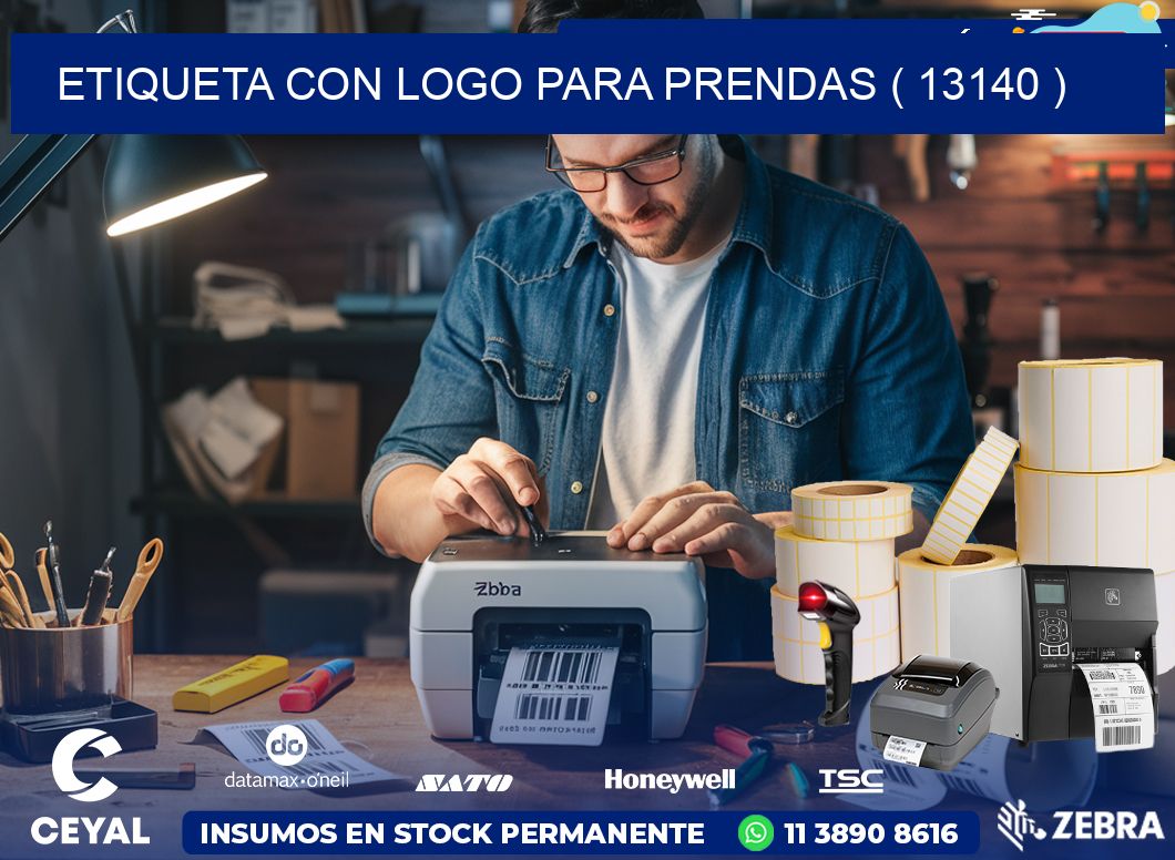 ETIQUETA CON LOGO PARA PRENDAS ( 13140 )