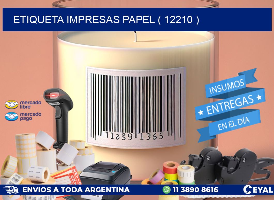 ETIQUETA IMPRESAS PAPEL ( 12210 )