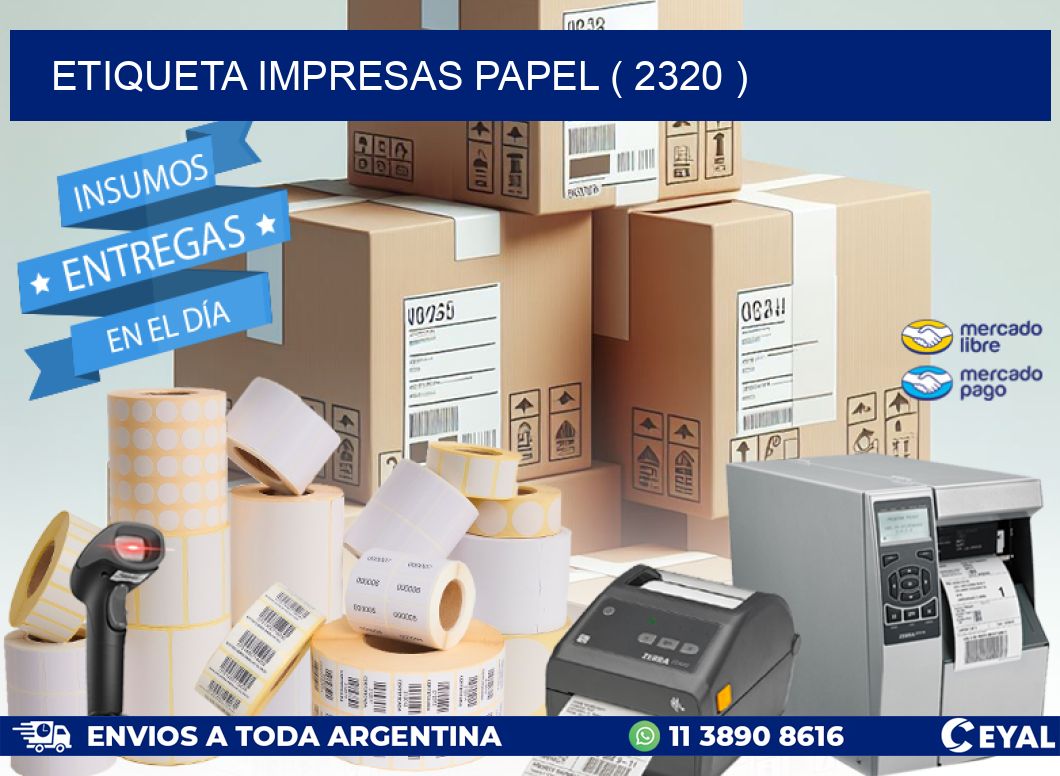 ETIQUETA IMPRESAS PAPEL ( 2320 )