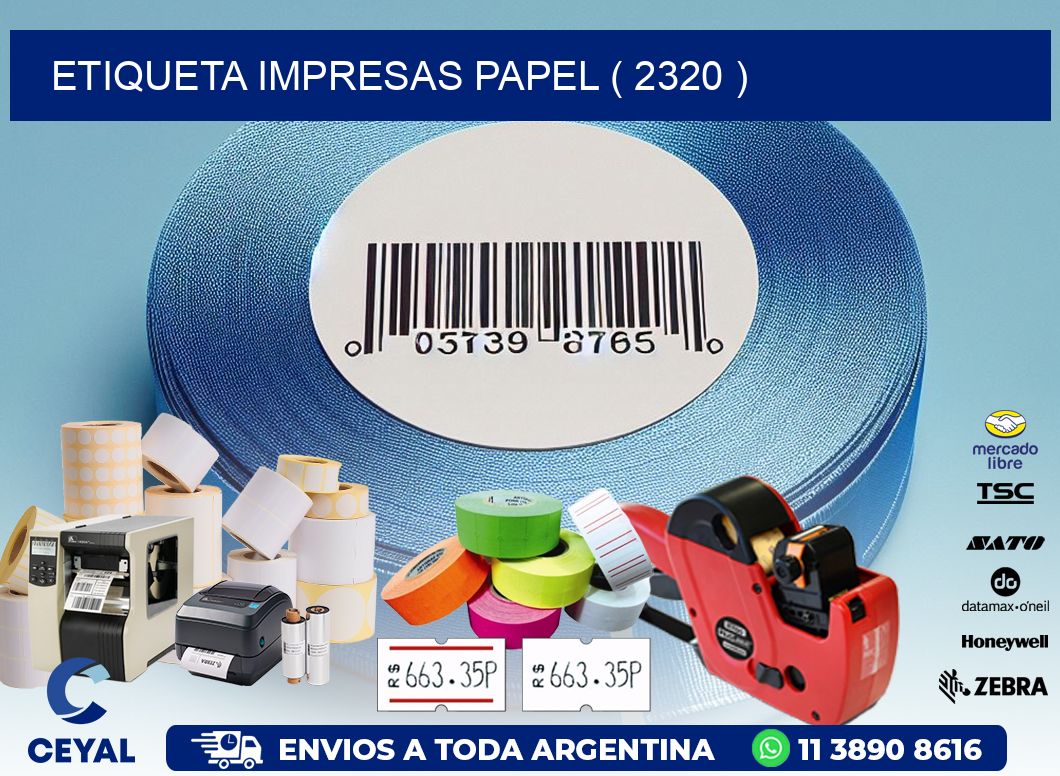 ETIQUETA IMPRESAS PAPEL ( 2320 )