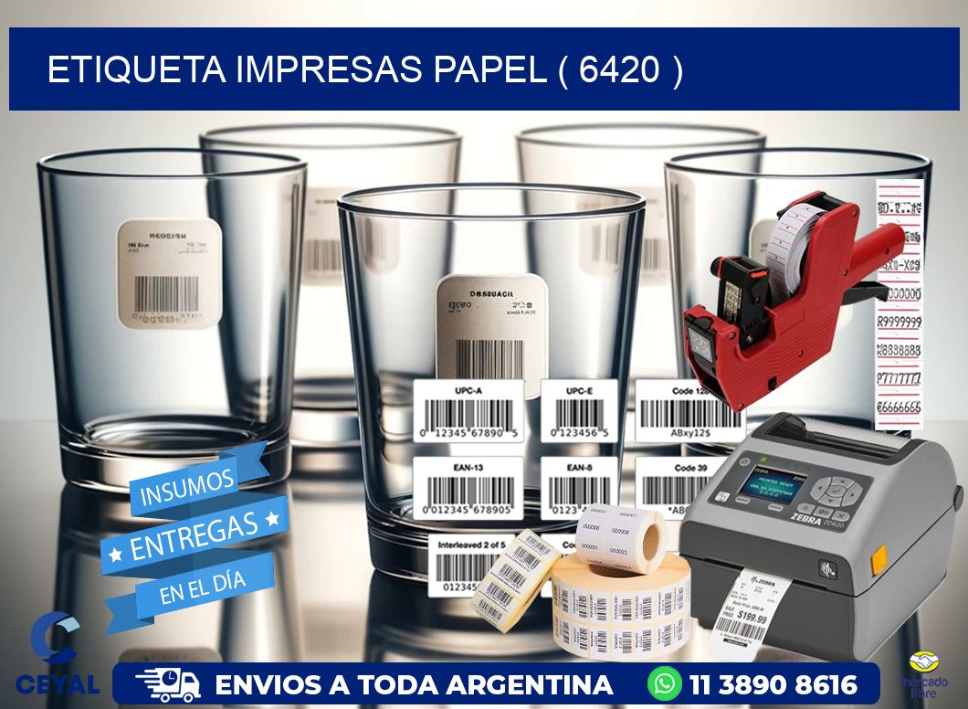ETIQUETA IMPRESAS PAPEL ( 6420 )