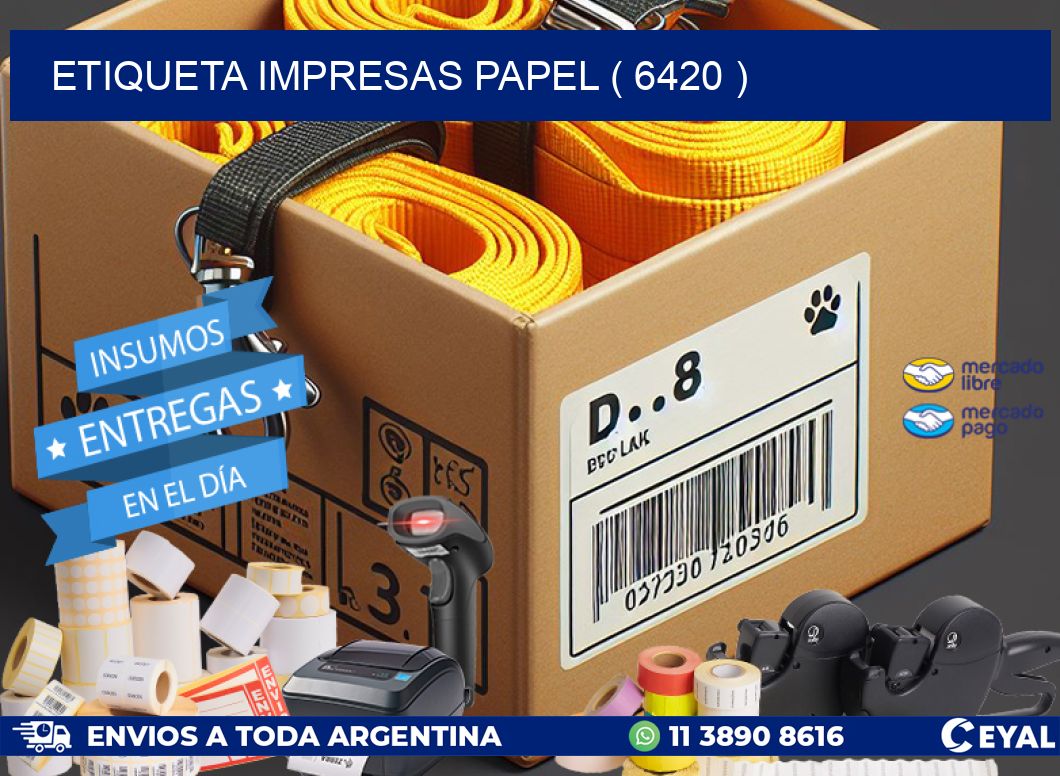 ETIQUETA IMPRESAS PAPEL ( 6420 )