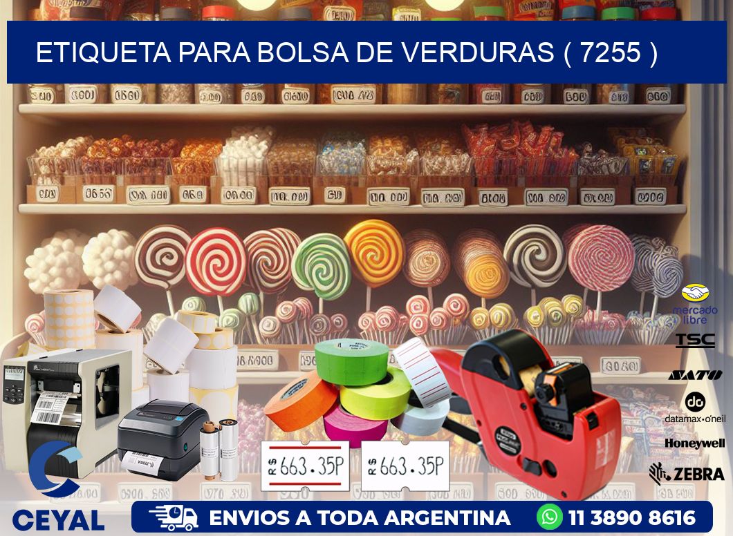 ETIQUETA PARA BOLSA DE VERDURAS ( 7255 )
