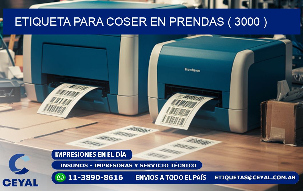 ETIQUETA PARA COSER EN PRENDAS ( 3000 )