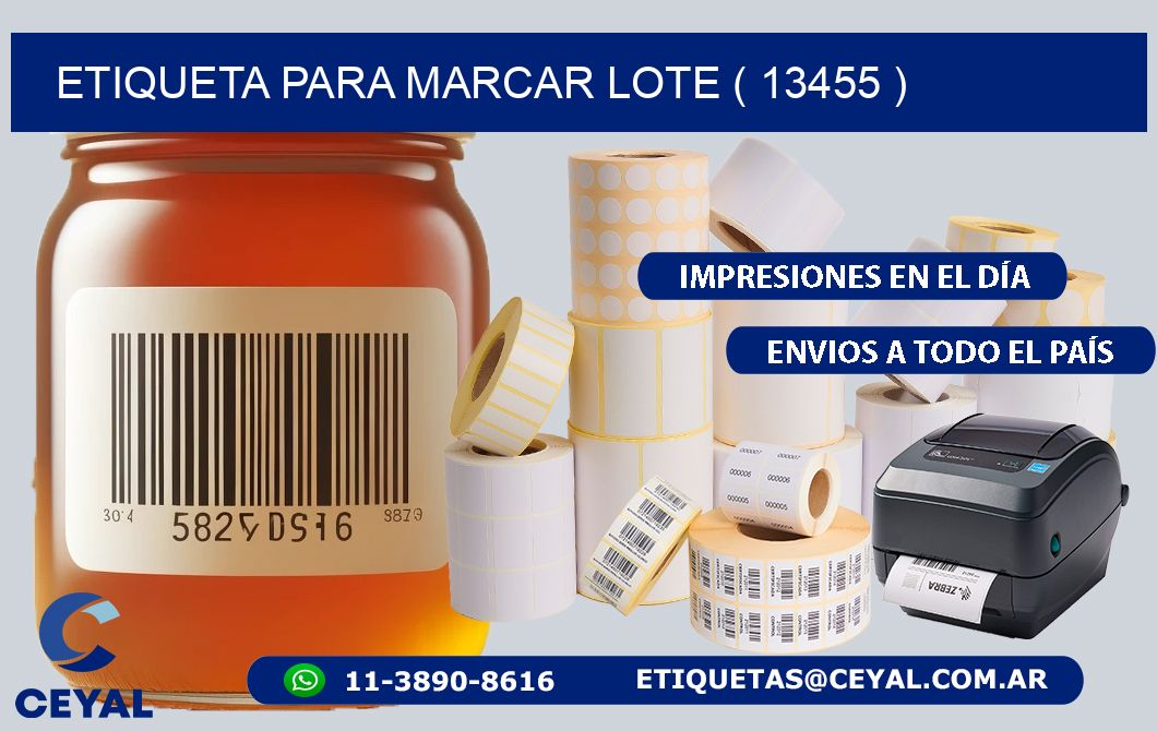 ETIQUETA PARA MARCAR LOTE ( 13455 )