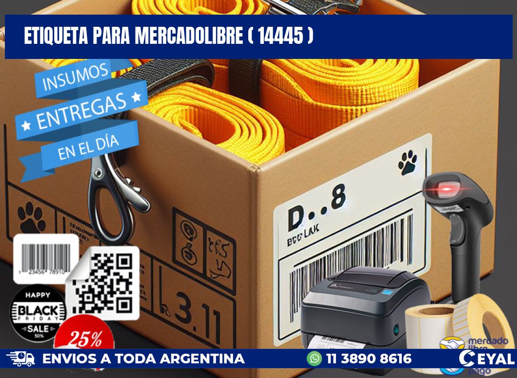 ETIQUETA PARA MERCADOLIBRE ( 14445 )