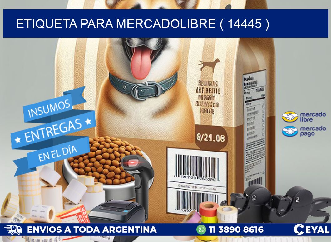 ETIQUETA PARA MERCADOLIBRE ( 14445 )