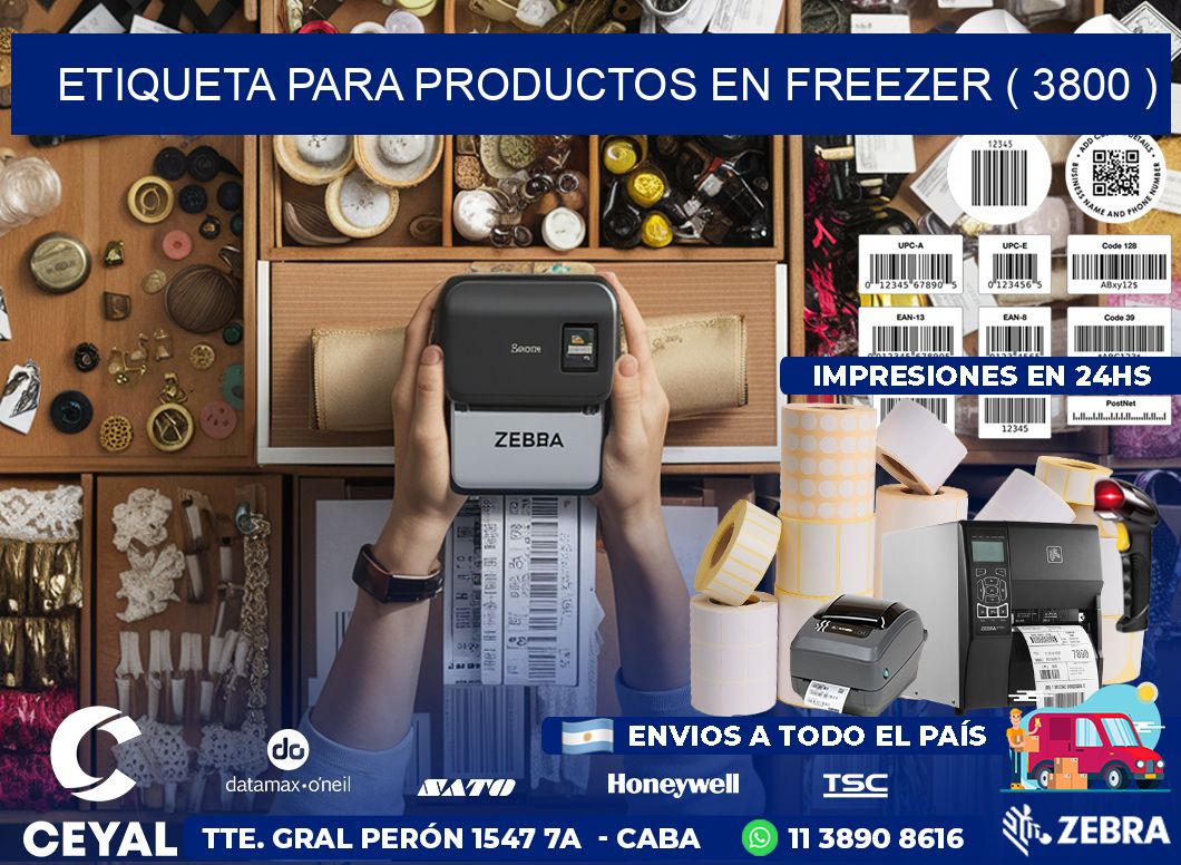 ETIQUETA PARA PRODUCTOS EN FREEZER ( 3800 )