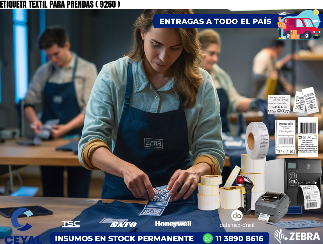 ETIQUETA TEXTIL PARA PRENDAS ( 9260 )