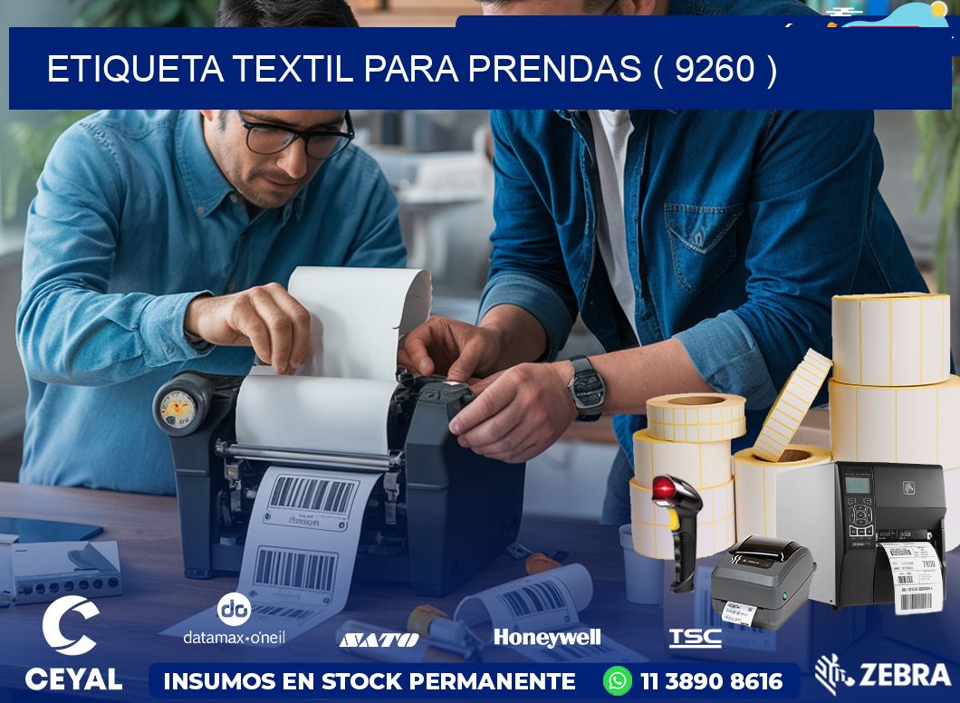 ETIQUETA TEXTIL PARA PRENDAS ( 9260 )