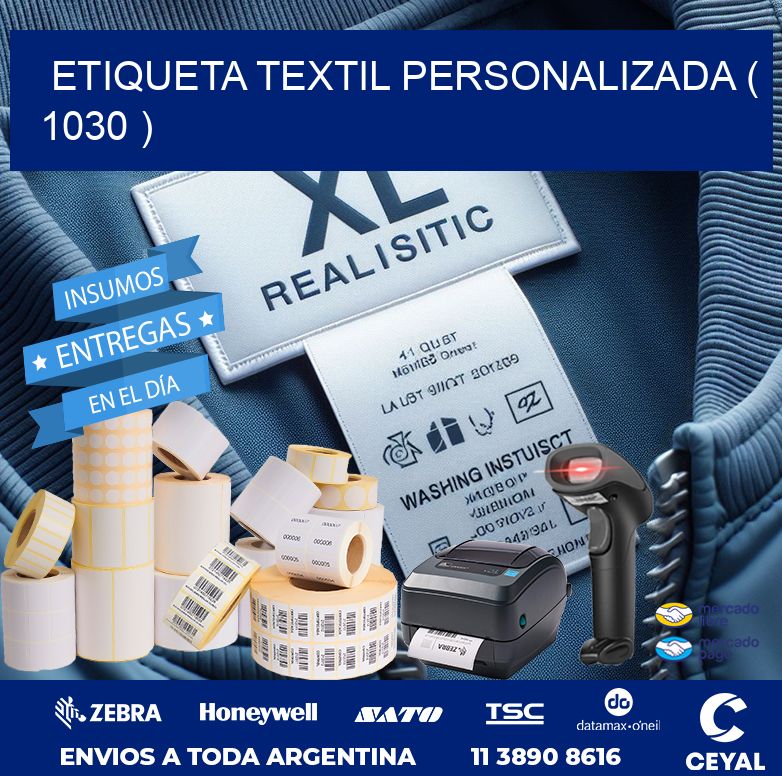 ETIQUETA TEXTIL PERSONALIZADA ( 1030 )