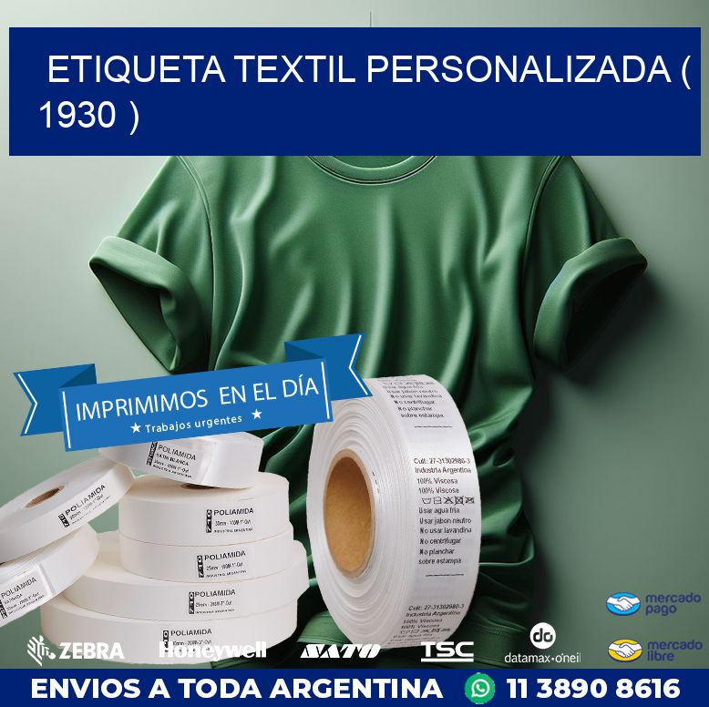 ETIQUETA TEXTIL PERSONALIZADA ( 1930 )