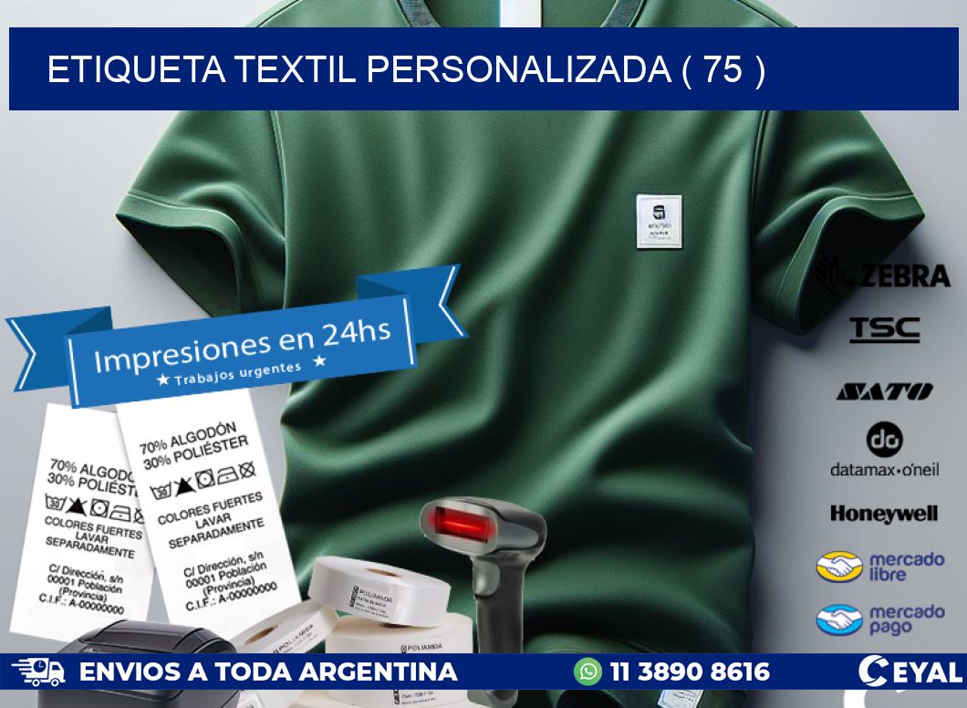 ETIQUETA TEXTIL PERSONALIZADA ( 75 )
