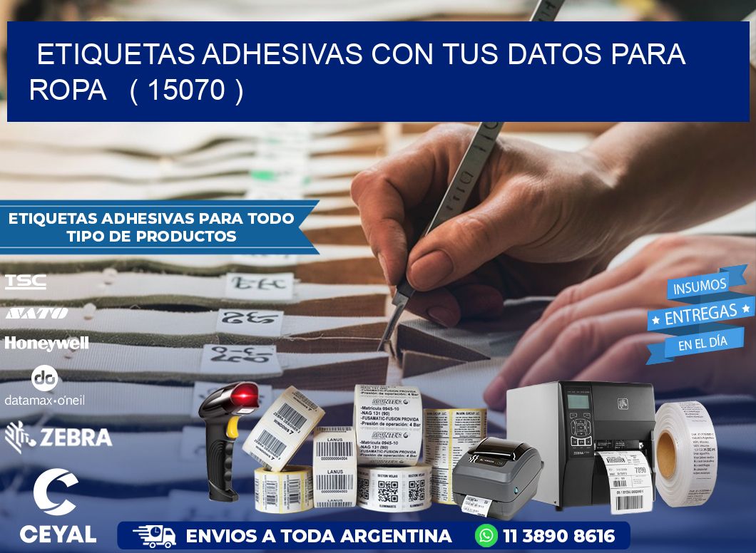 ETIQUETAS ADHESIVAS CON TUS DATOS PARA ROPA   ( 15070 )