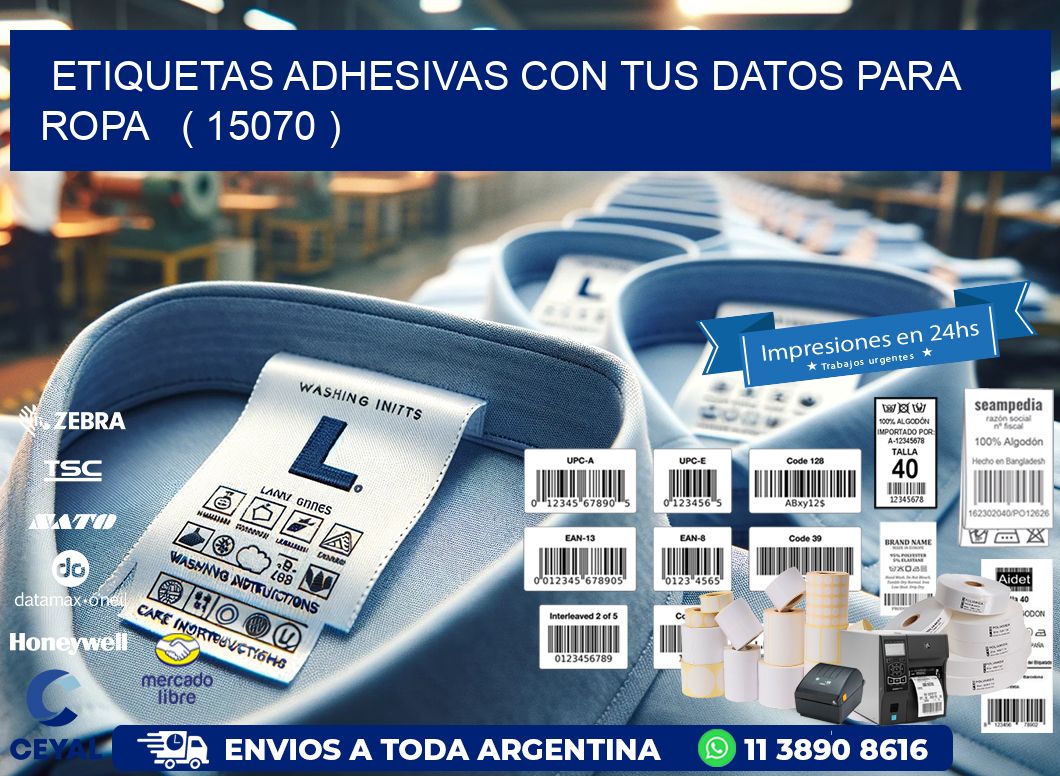 ETIQUETAS ADHESIVAS CON TUS DATOS PARA ROPA   ( 15070 )