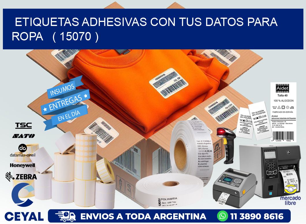 ETIQUETAS ADHESIVAS CON TUS DATOS PARA ROPA   ( 15070 )