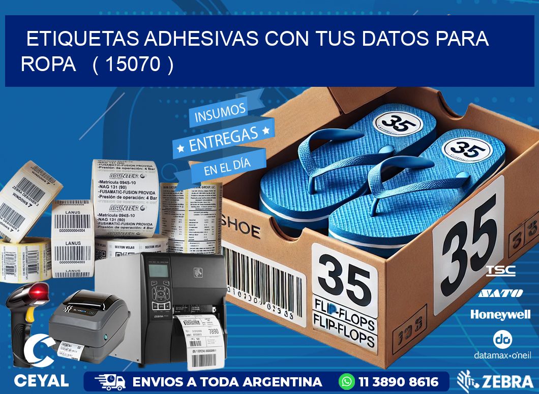 ETIQUETAS ADHESIVAS CON TUS DATOS PARA ROPA   ( 15070 )