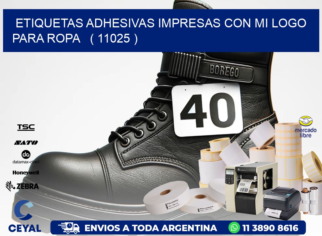 ETIQUETAS ADHESIVAS IMPRESAS CON MI LOGO PARA ROPA   ( 11025 )