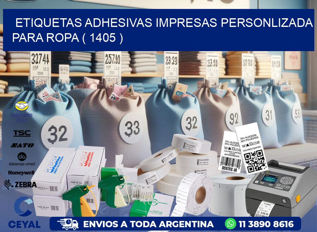 ETIQUETAS ADHESIVAS IMPRESAS PERSONLIZADA PARA ROPA ( 1405 )