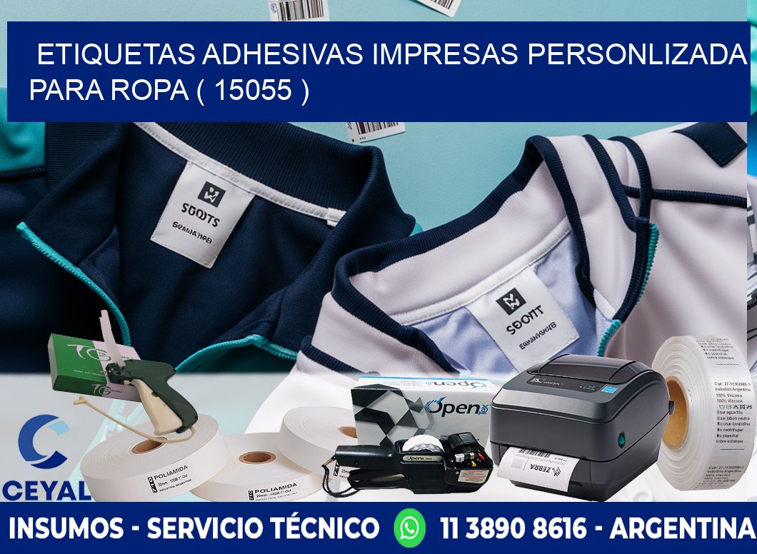 ETIQUETAS ADHESIVAS IMPRESAS PERSONLIZADA PARA ROPA ( 15055 )
