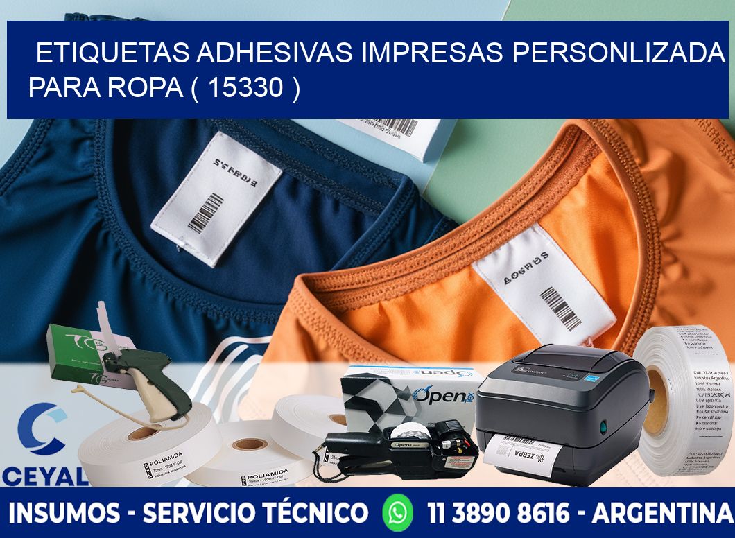 ETIQUETAS ADHESIVAS IMPRESAS PERSONLIZADA PARA ROPA ( 15330 )
