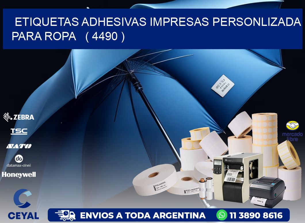 ETIQUETAS ADHESIVAS IMPRESAS PERSONLIZADA PARA ROPA   ( 4490 )